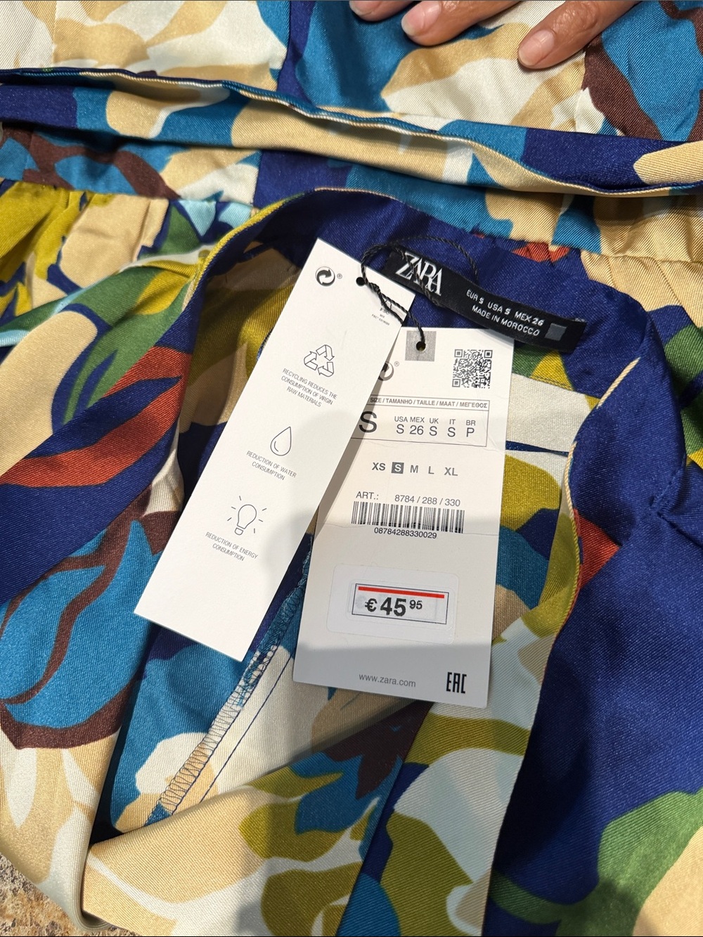 005. Zara Bold Blue Floral Wide-Leg Jumpsuit - Picture 4 of 4